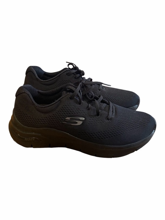 Skechers Shoes - Skechers Women's Black Mesh Lace-Up Arch Fit Sneakers